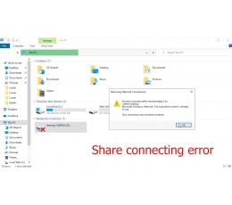 Sửa lỗi không thể truy cập thư mục chia sẽ - Fix error This connection has not been restored