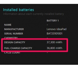 Kiểm tra độ chai pin của laptop không cần cài đặt phần mềm